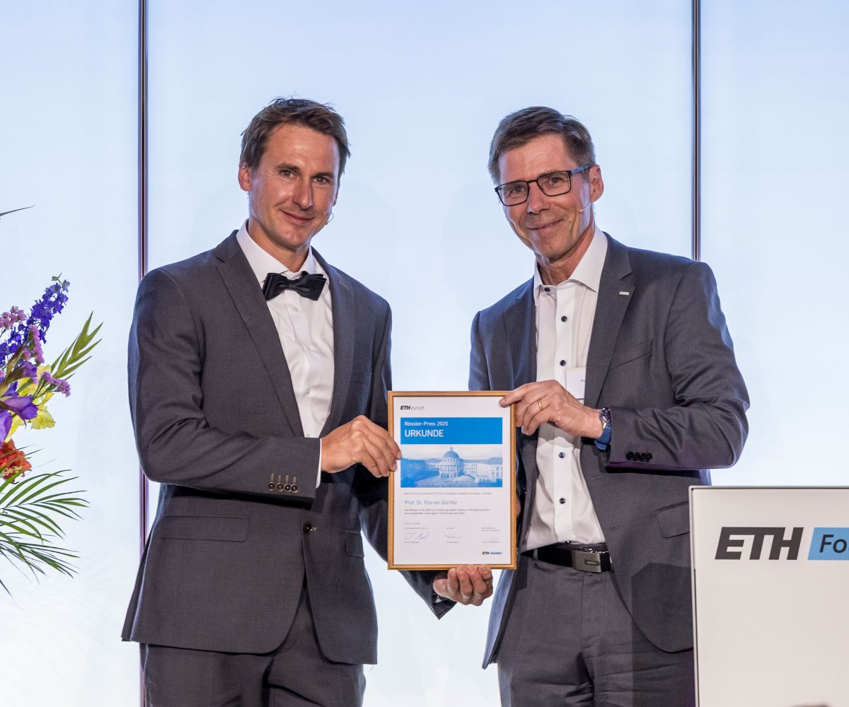 ETH Zurich Foundation, Great honour for Professor Florian Dörfler